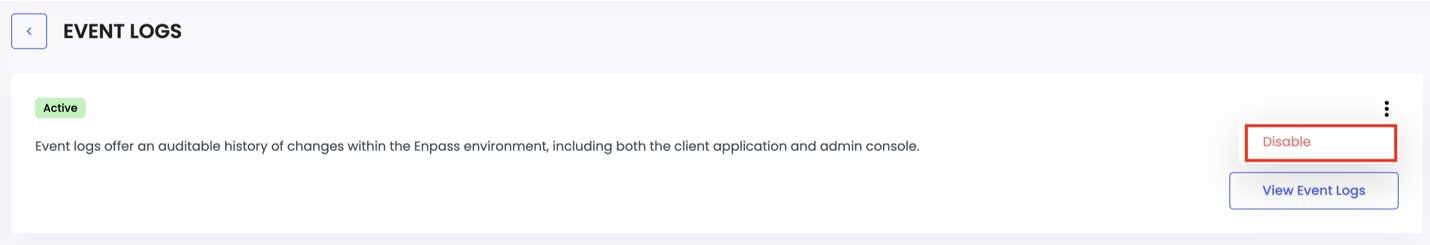 Disabling Event logs1